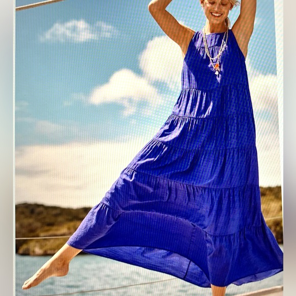 J. JILL Tiered A-Line Maxi Sun Dress -- New with Tags - Picture 1 of 5